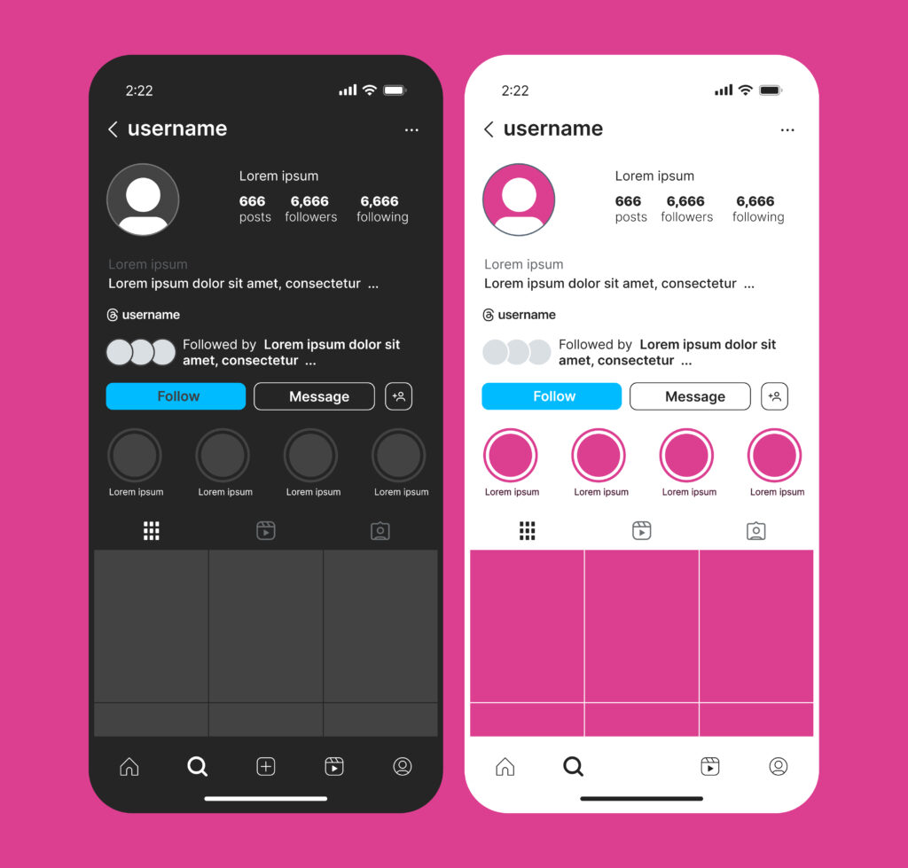 Imagem de perfil de Instagram
